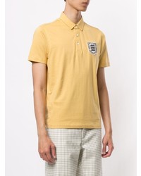 Мужская желтая футболка-поло с вышивкой от Kent & Curwen
