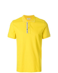 Мужская желтая футболка-поло с принтом от Dirk Bikkembergs