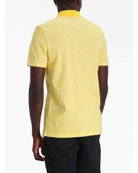 Мужская желтая футболка-поло с принтом от BOSS