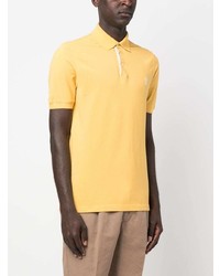 Мужская желтая футболка-поло с принтом от Brunello Cucinelli