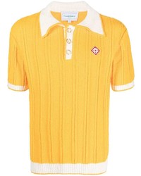 Мужская желтая футболка-поло от Casablanca