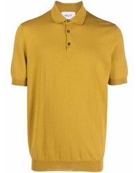 Мужская желтая футболка-поло от D4.0