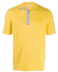 Мужская желтая футболка-поло от Dirk Bikkembergs