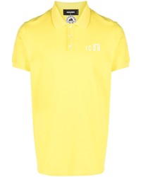 Мужская желтая футболка-поло от DSQUARED2