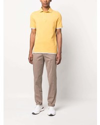 Мужская желтая футболка-поло от Brunello Cucinelli