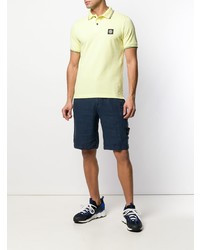 Мужская желтая футболка-поло от Stone Island