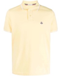 Мужская желтая футболка-поло от Moncler