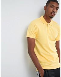 Мужская желтая футболка-поло от Pull&Bear