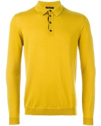 Мужская желтая футболка-поло от Roberto Collina