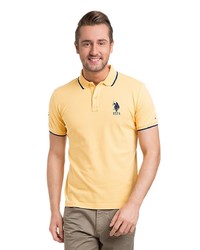 Мужская желтая футболка-поло от U.S. Polo Assn.