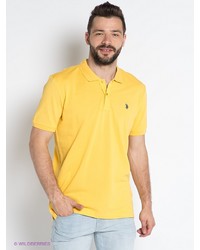 Мужская желтая футболка-поло от U.S. Polo Assn.