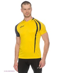 Мужская желтая футболка с v-образным вырезом от Asics