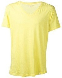 Мужская желтая футболка с v-образным вырезом от Orlebar Brown