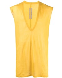 Мужская желтая футболка с v-образным вырезом от Rick Owens