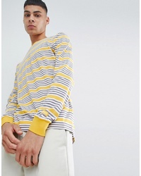 Мужская желтая футболка с длинным рукавом в горизонтальную полоску от Nike SB