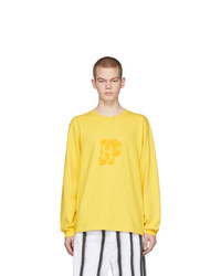 Мужская желтая футболка с длинным рукавом с принтом от Converse