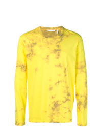 Мужская желтая футболка с длинным рукавом с принтом от Helmut Lang