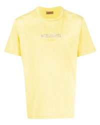 Мужская желтая футболка с длинным рукавом с принтом от Missoni