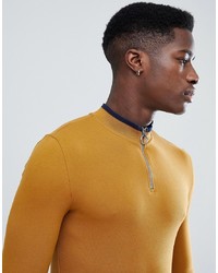Мужская желтая футболка с длинным рукавом от ASOS DESIGN