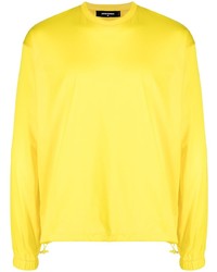 Мужская желтая футболка с длинным рукавом от DSQUARED2