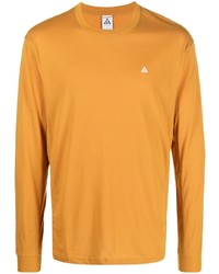 Мужская желтая футболка с длинным рукавом от Nike