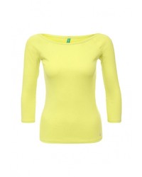 Женская желтая футболка с длинным рукавом от United Colors of Benetton