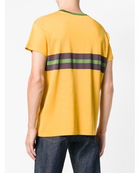 Мужская желтая футболка с круглым вырезом в горизонтальную полоску от Levi's Vintage Clothing