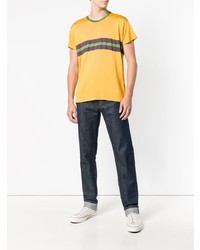 Мужская желтая футболка с круглым вырезом в горизонтальную полоску от Levi's Vintage Clothing