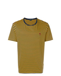 Мужская желтая футболка с круглым вырезом в горизонтальную полоску от Polo Ralph Lauren