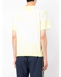 Мужская желтая футболка с круглым вырезом с принтом тай-дай от Palmer//Harding