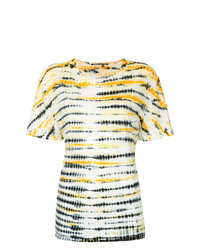Женская желтая футболка с круглым вырезом с принтом тай-дай от Proenza Schouler