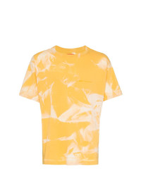 Мужская желтая футболка с круглым вырезом с принтом от 424