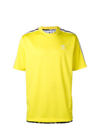Мужская желтая футболка с круглым вырезом с принтом от adidas