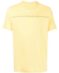 Мужская желтая футболка с круглым вырезом с принтом от Armani Exchange