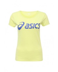 Женская желтая футболка с круглым вырезом с принтом от Asics