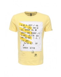 Мужская желтая футболка с круглым вырезом с принтом от Baon