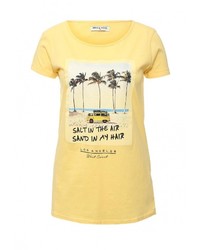Женская желтая футболка с круглым вырезом с принтом от Brave Soul