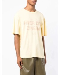 Мужская желтая футболка с круглым вырезом с принтом от HONOR THE GIFT