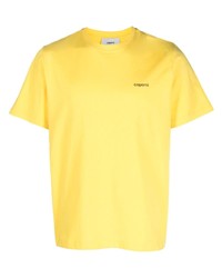 Мужская желтая футболка с круглым вырезом с принтом от Coperni