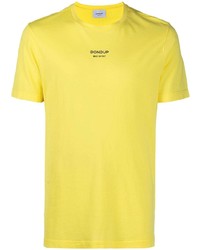 Мужская желтая футболка с круглым вырезом с принтом от Dondup