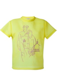 Женская желтая футболка с круглым вырезом с принтом от Emilio Pucci