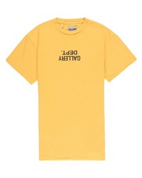 Мужская желтая футболка с круглым вырезом с принтом от GALLERY DEPT.