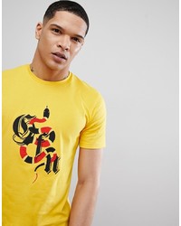 Мужская желтая футболка с круглым вырезом с принтом от Good For Nothing
