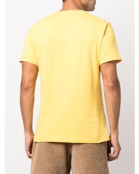 Мужская желтая футболка с круглым вырезом с принтом от Hydrogen