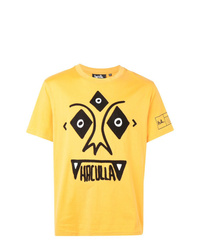 Мужская желтая футболка с круглым вырезом с принтом от Haculla