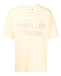 Мужская желтая футболка с круглым вырезом с принтом от HONOR THE GIFT
