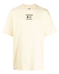 Мужская желтая футболка с круглым вырезом с принтом от Izzue