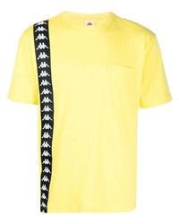 Мужская желтая футболка с круглым вырезом с принтом от Kappa