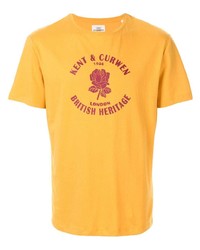 Мужская желтая футболка с круглым вырезом с принтом от Kent & Curwen