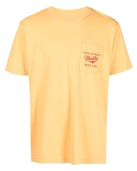 Мужская желтая футболка с круглым вырезом с принтом от Local Authority